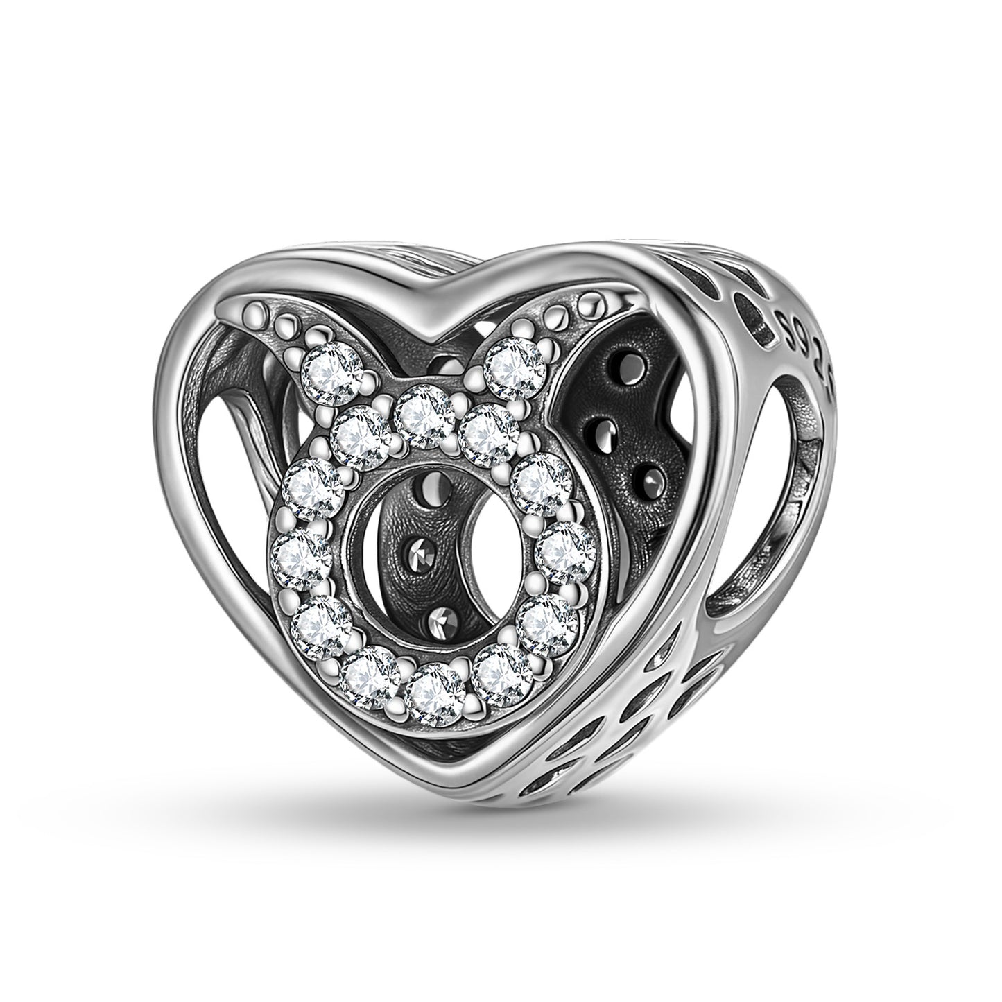 Planderful Jewelry Sterling Silver Beading Pendant With Zircon For Elegant DIY Jewelry