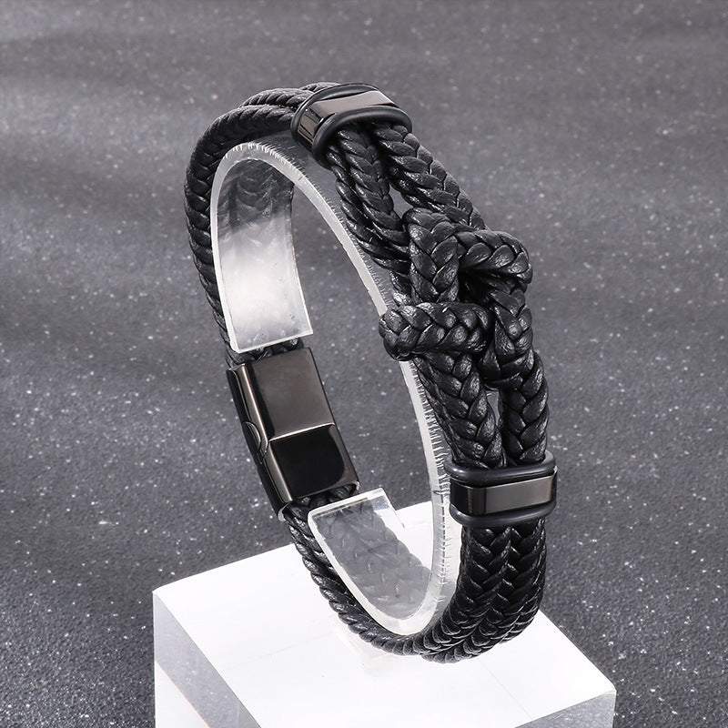 Planderful Stainless Steel Mens Bracelet Magnetic Buckle