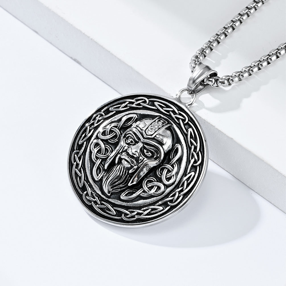 Cross-Border E-Commerce Supply Viking Culture Titanium Steel Necklace