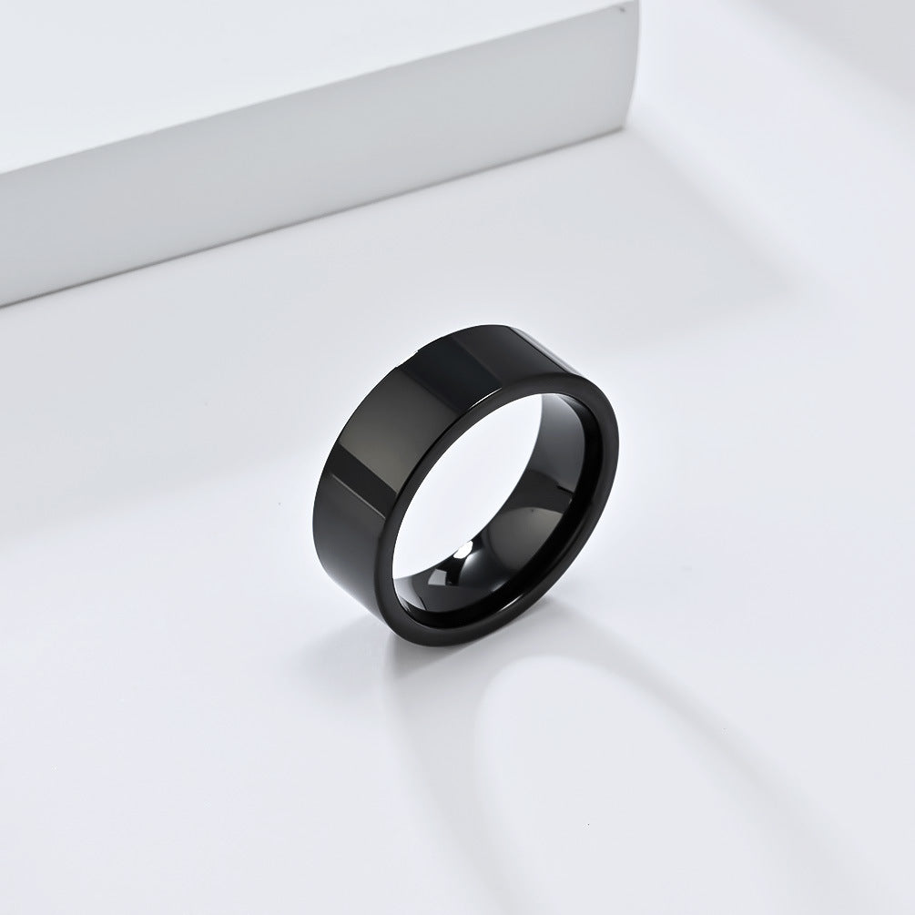Planderful Everyday Genie Tungsten Steel Ring Unisex Luxury Wedding Band Gift for Couples