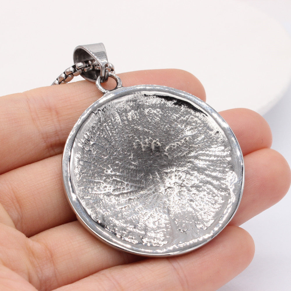 Constellation Compass Pendant Titanium Steel Necklace for Unisex Adventurers by Planderful