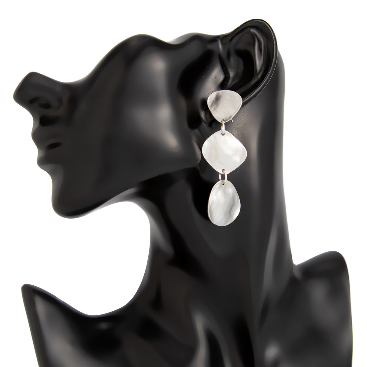 Planderful Imitation Pearl Stud Earrings Irregular Pleated Design For Women Timeless Elegant Statement Jewelry