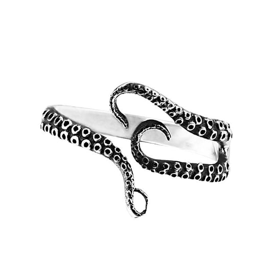 Retro Adjustable Stainless Steel Octopus Ring for Men and Women – Korean Style Personalized Jewelry