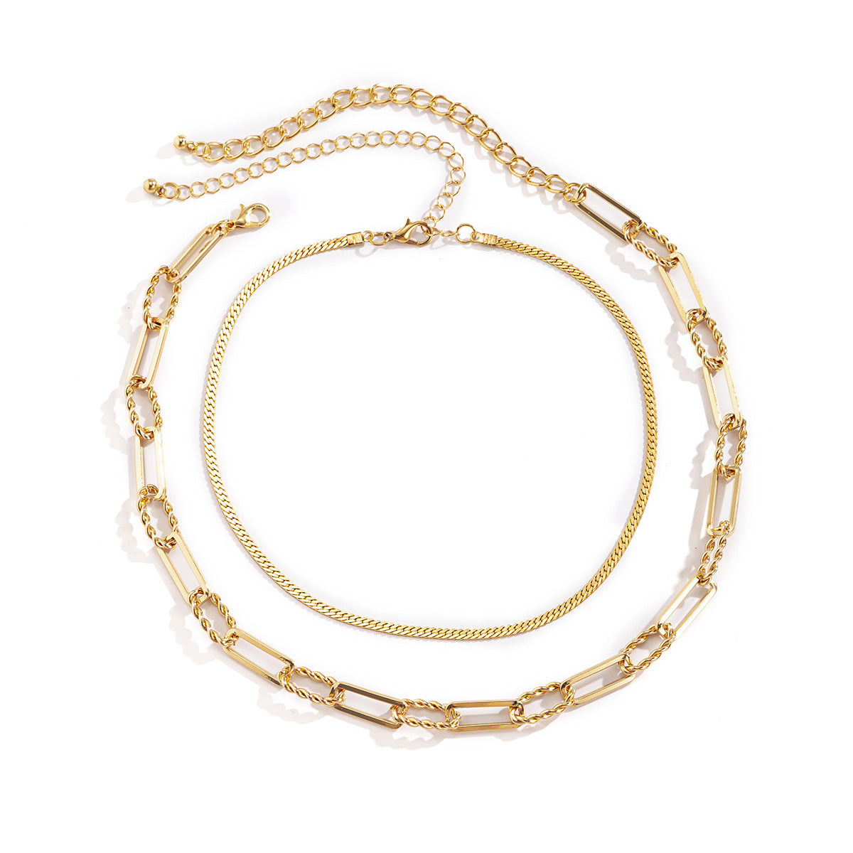Cross Necklace For Women By Planderful Vienna Verve, Double Layer Geometric Threaded Chain Statement Jewelry