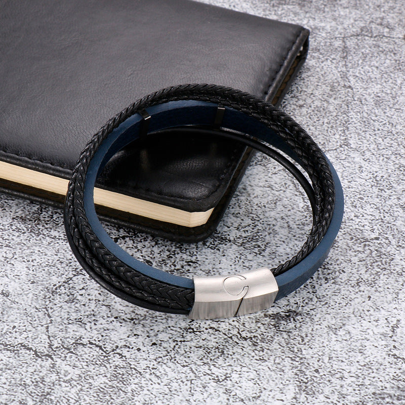 Planderful Men Stainless Steel Bracelet With Magnet Buckle