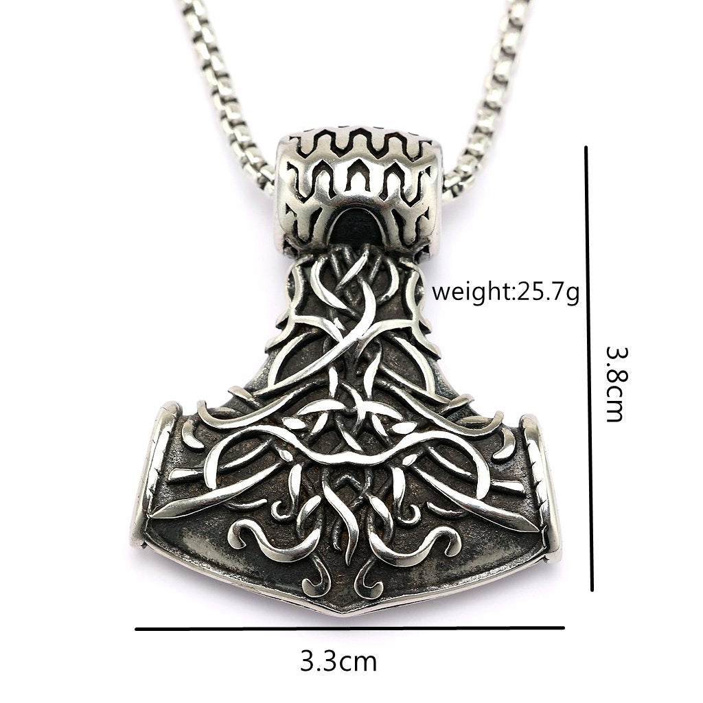 Vintage Viking Stainless Steel Pendant Necklace