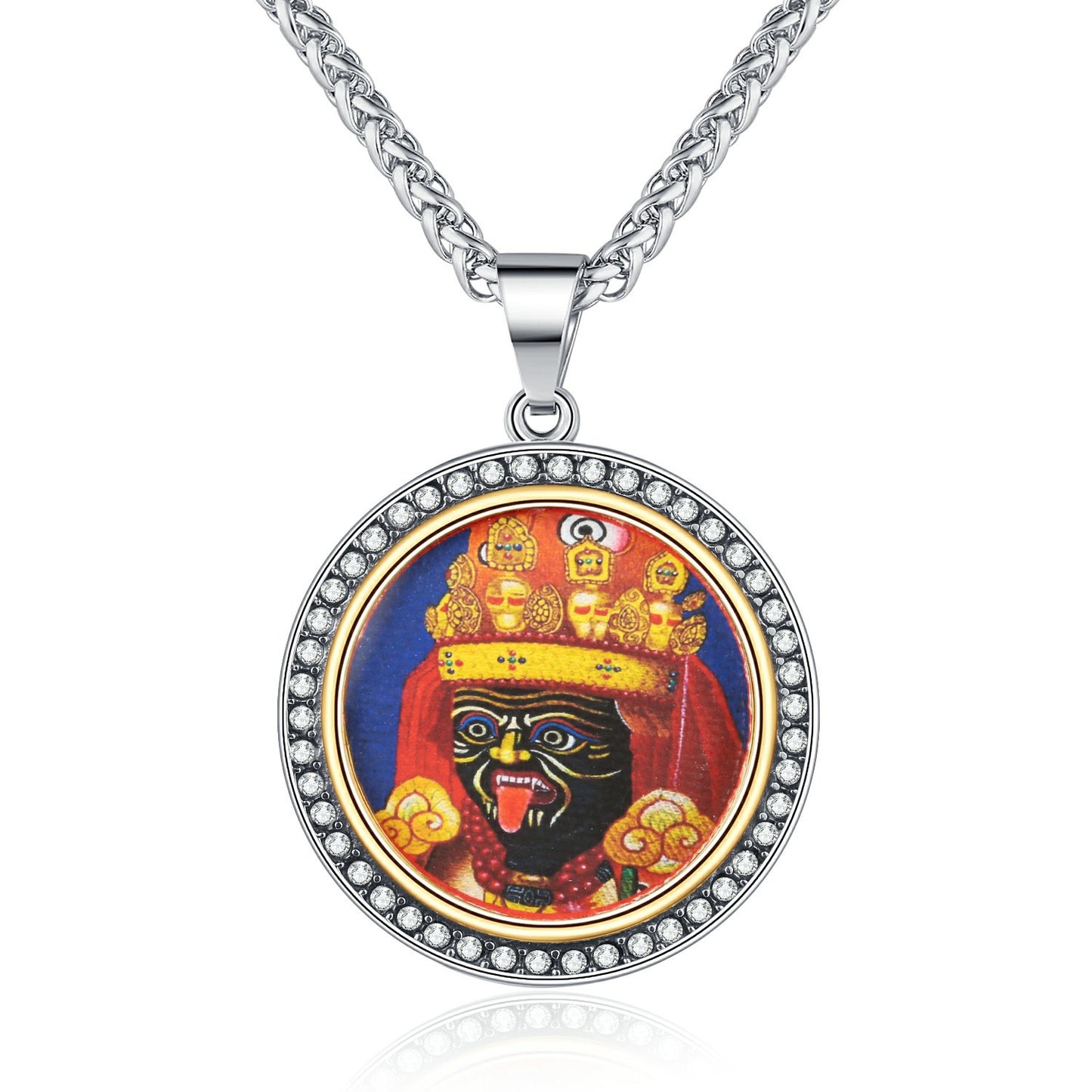 Zircon Necklace - Vintage For Men Amulet In Titanium Steel Handmade Planderful Jewelry