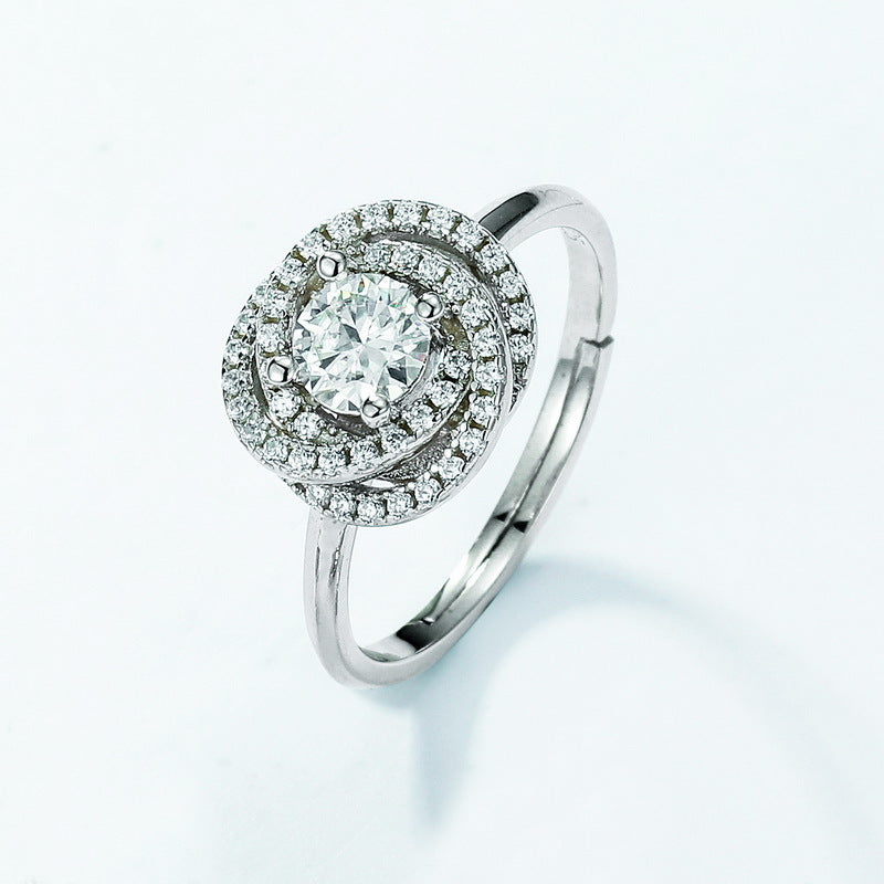 Planderful Pear-Cut Moissanite Sterling Silver Ring – 5 × 5 mm, 0.5 ct