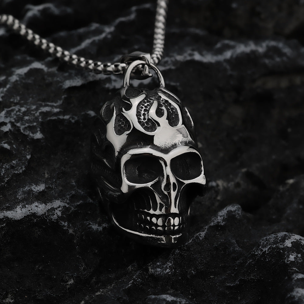 Hip-Hop European and American Skull Pendant Necklace Jewelry
