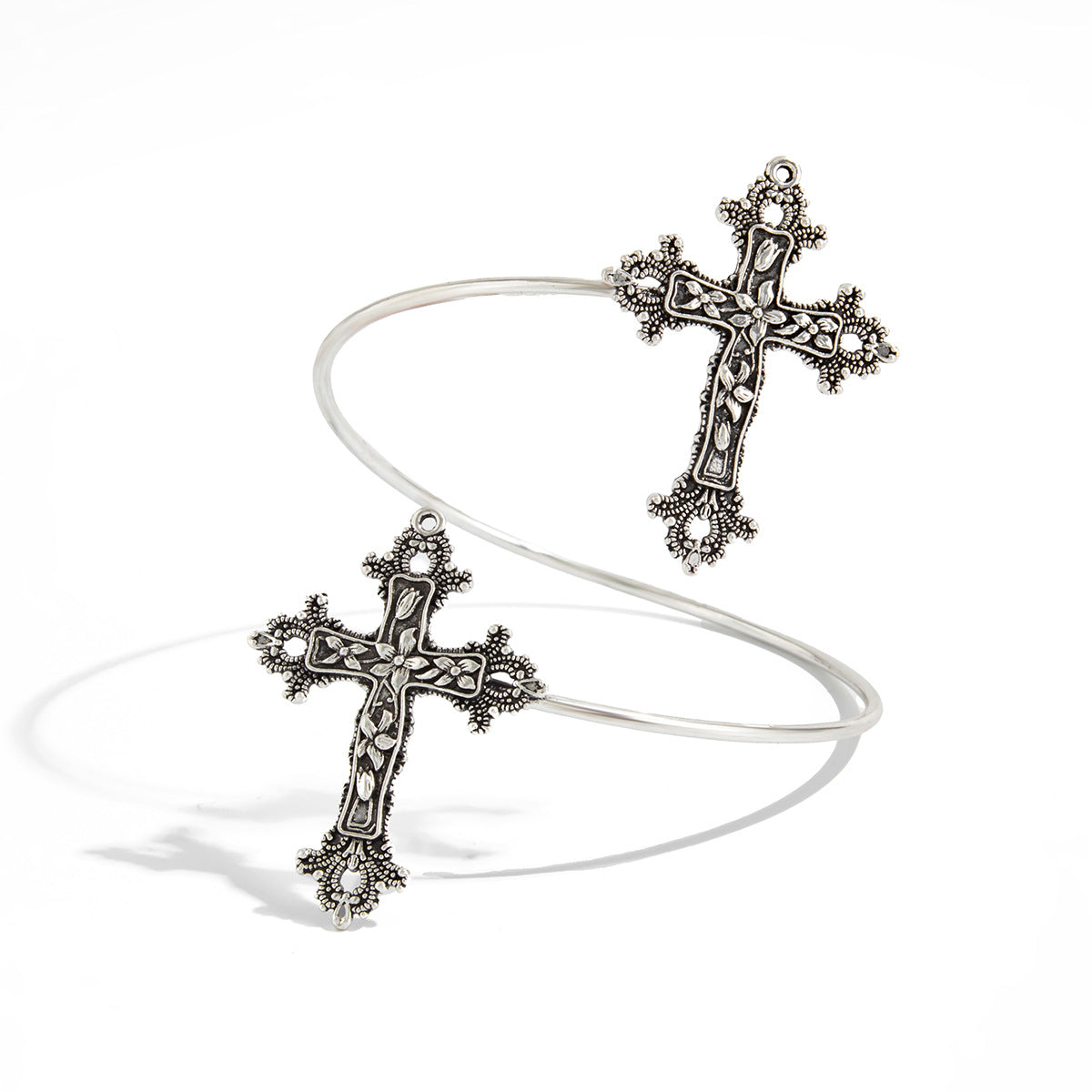 Gothic Spider Web Cross Open Arm Bracelet Bold Statement Planderful Vienna Verve For Halloween Lovers