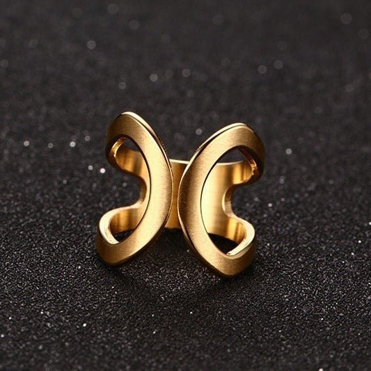 Cross-Border E-Commerce AliExpress Jewelry Gold Butterfly Ring
