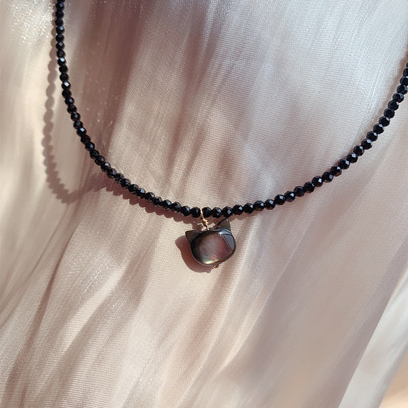 Black Cat Spinel Choker Necklace