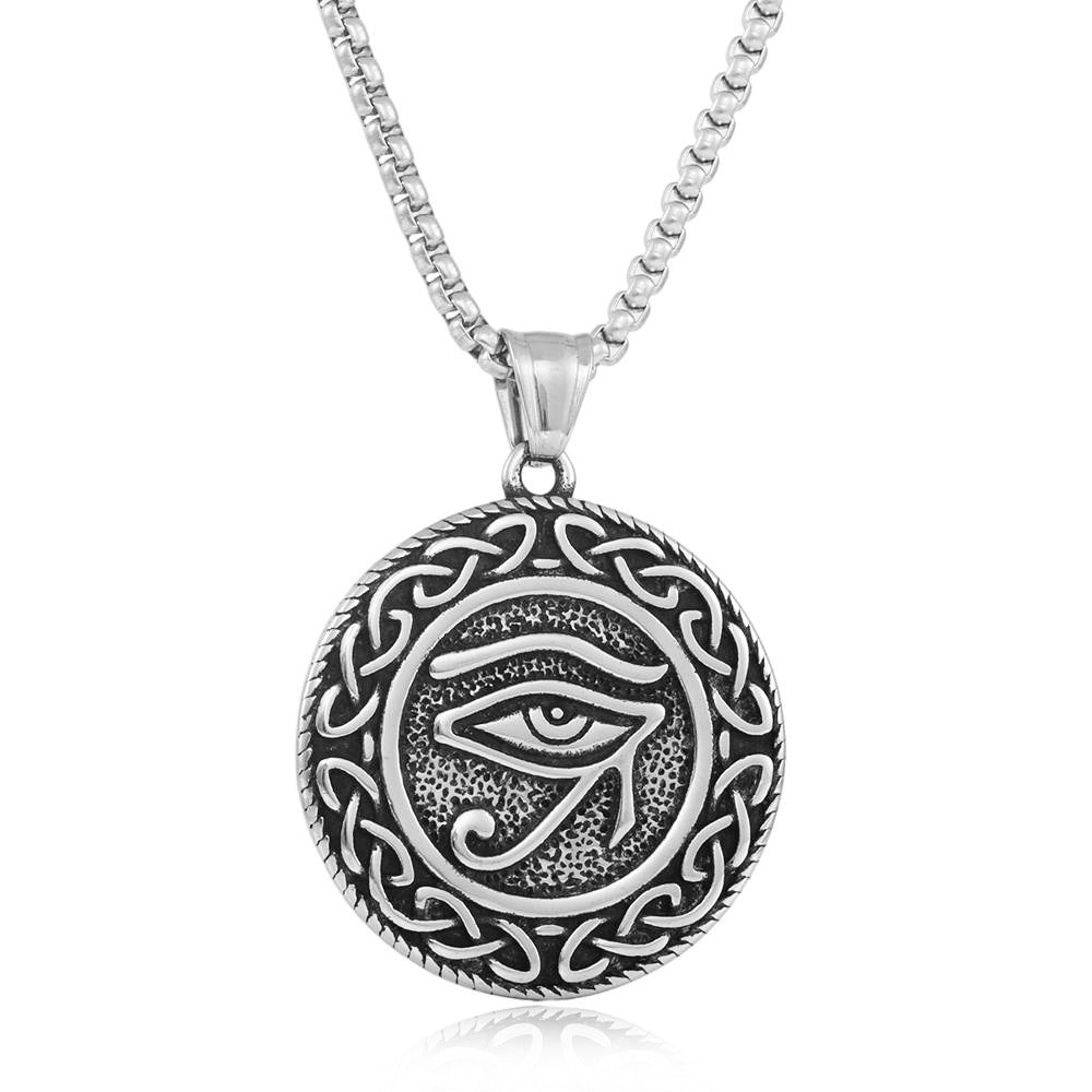 European And American Stainless Steel Freemasonry Eye Pendant