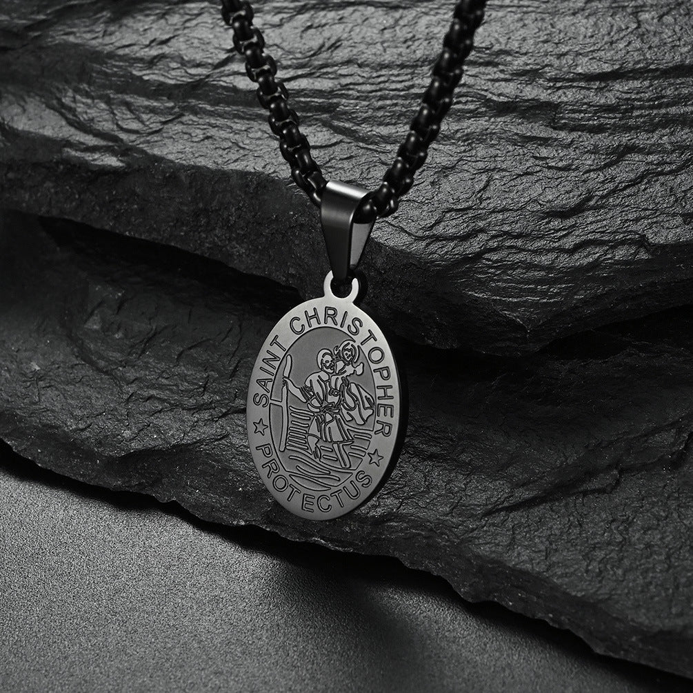 European and American Style Saint Christopher Pendant for Men