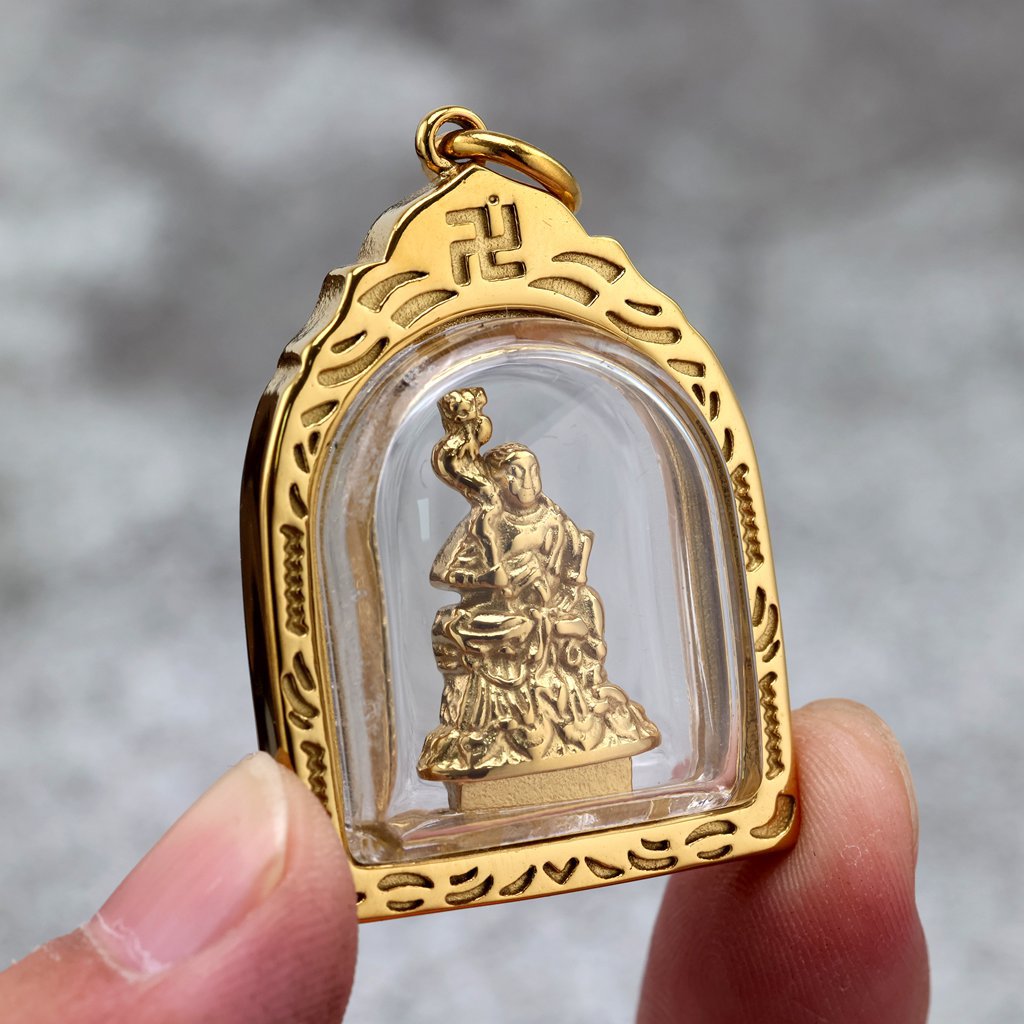 Vintage Buddhist Zodiac Stainless Steel Pendant Necklace