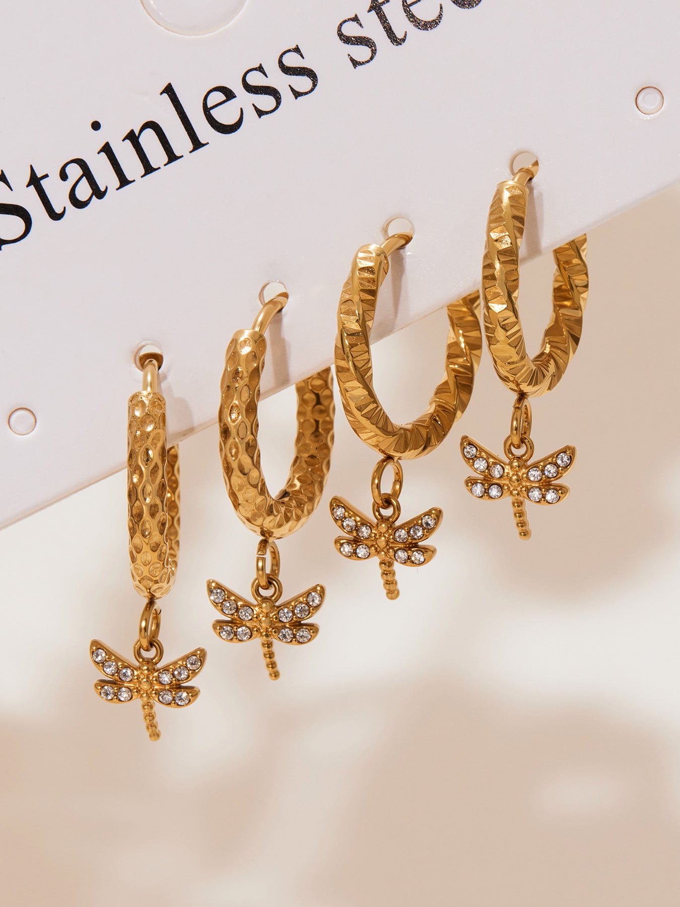 Planderful Zircon Dragonfly Earrings For Daily Wear Chic