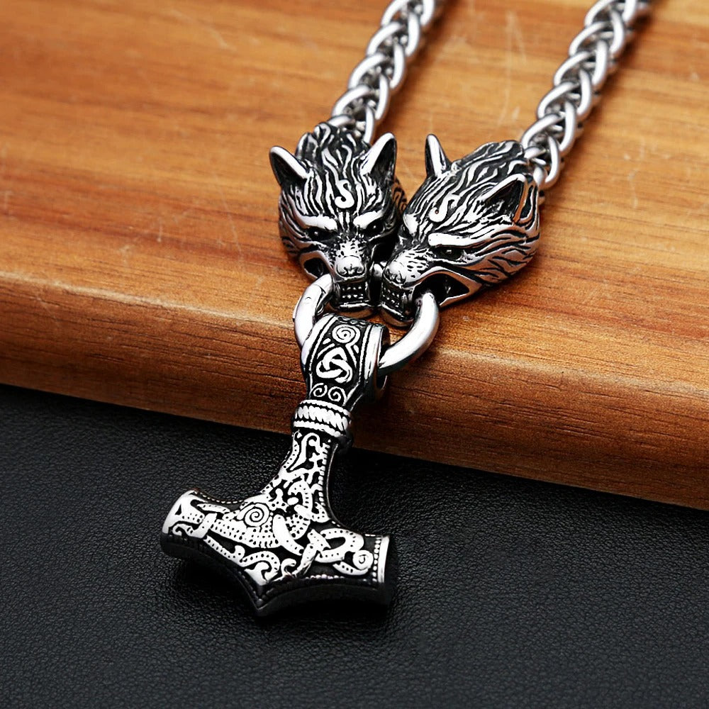 Viking Wolf Stainless Steel Men's Ring