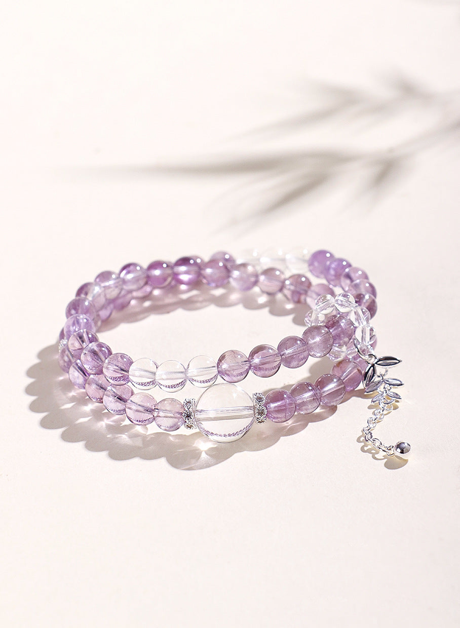 Planderful Fortune's Favor Bracelet – Elegant Amethyst and Crystal Design