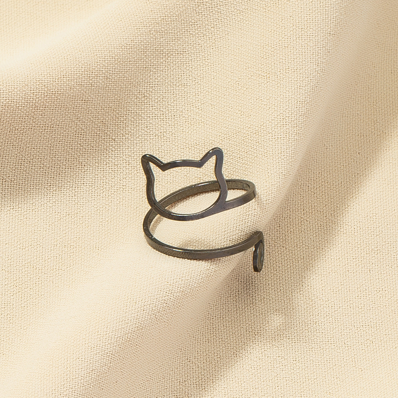 Feline Chic Copper Kitten Ring Bracelet - Vienna Verve Collection