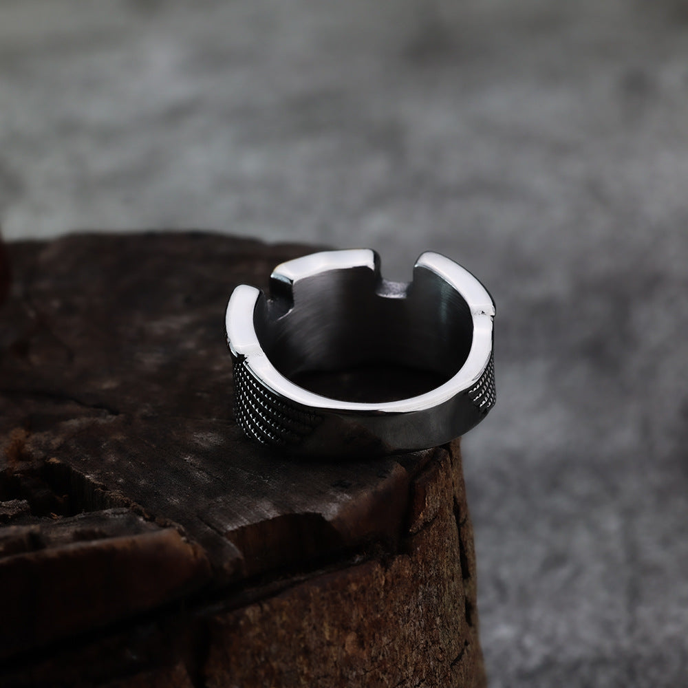 European And American Fashion Gold Skull Men's Ring Jewelry