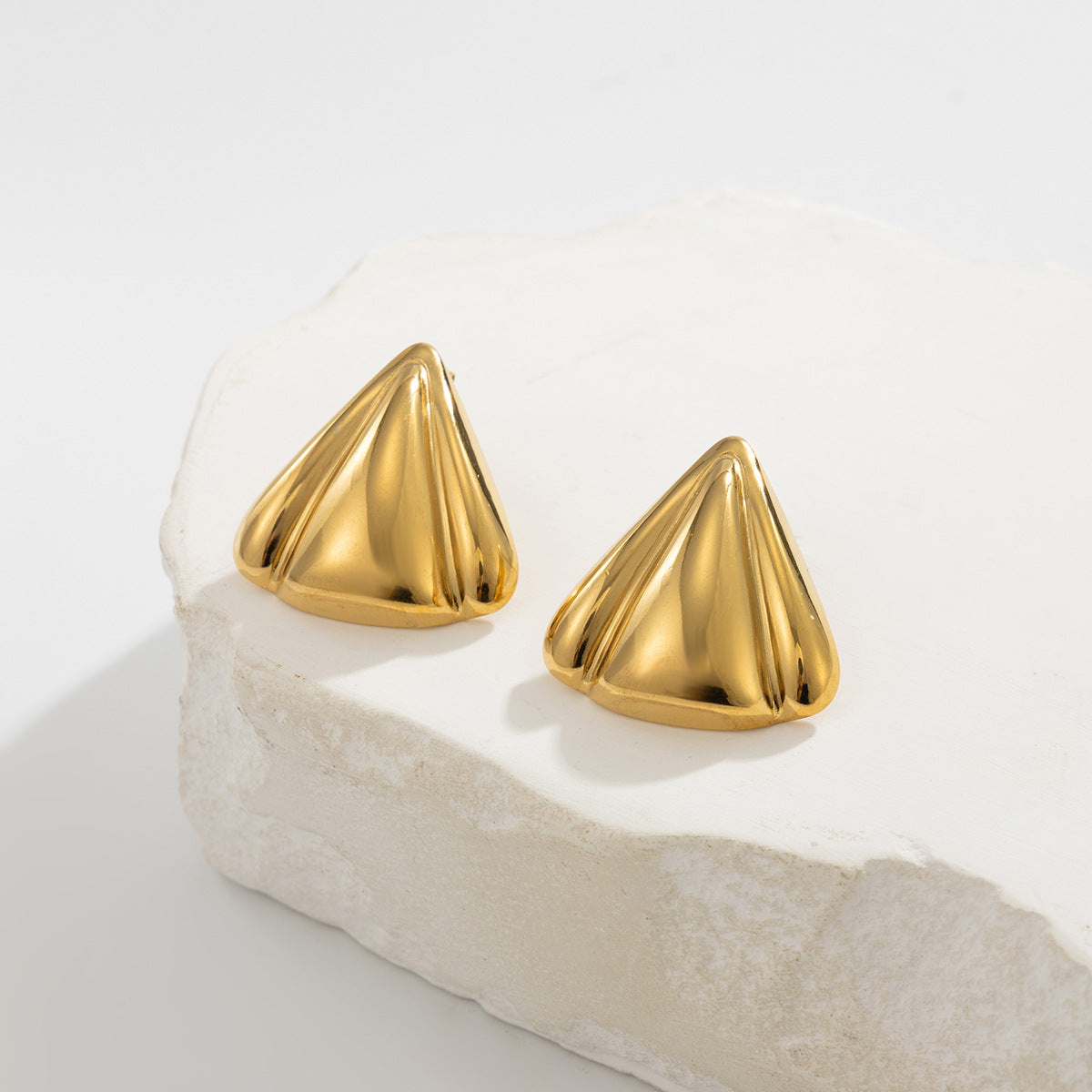 Stainless Steel Geometric Stud Earrings For Business Professionals By Planderful Vienna Verve