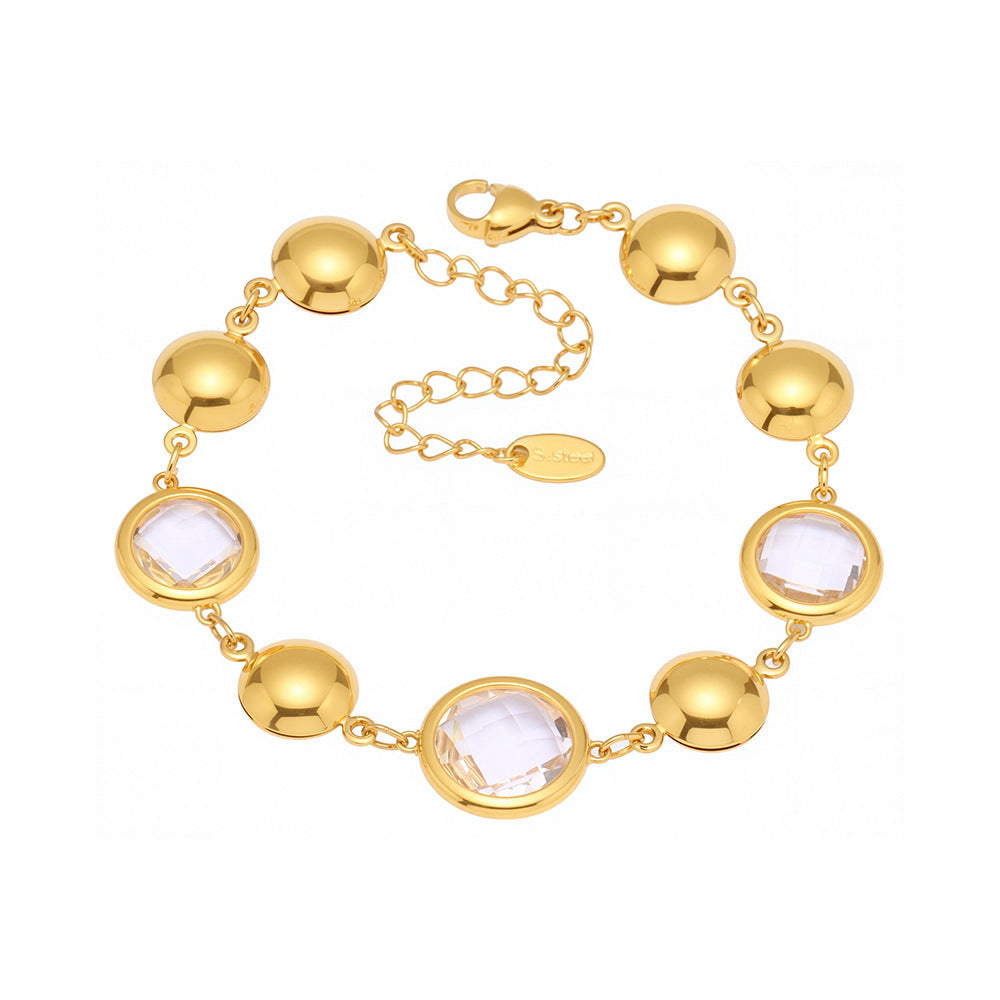Planderful Everyday Genie Round Cut Glass Bracelet For Her