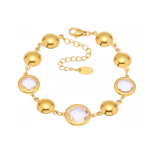 Planderful Everyday Genie Round Cut Glass Bracelet For Her