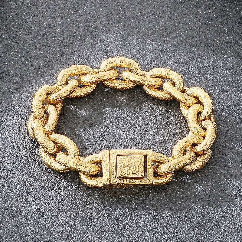 Heavy Industry – Punk Style Casting Rough Beating Cable Chain Bracelet