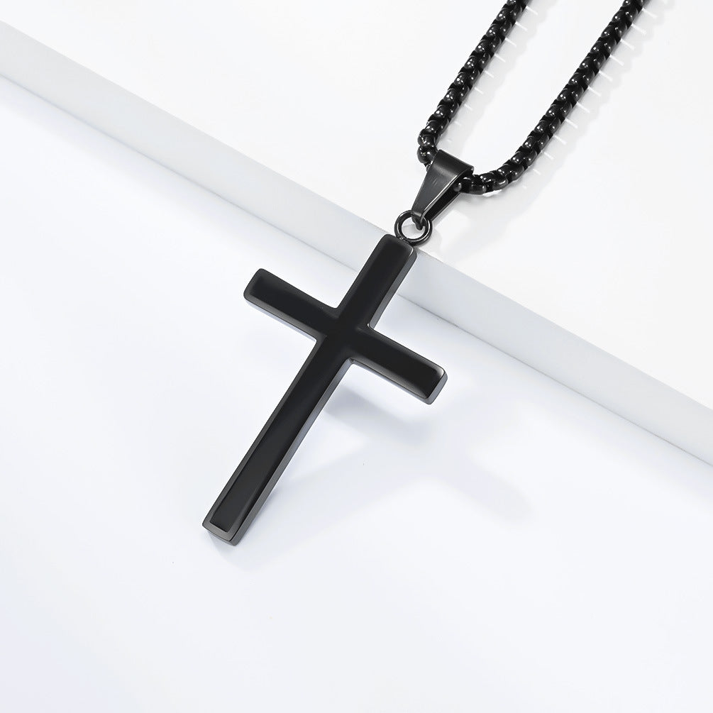Cross Necklace Unisex Titanium Steel Pendant Planderful Collection Everyday Genie Fade Resistant Durable
