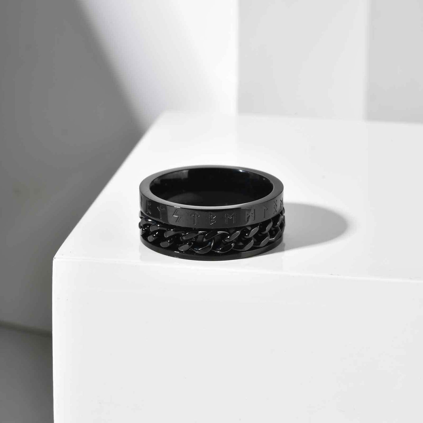 Viking Chain Rotatable Stainless Steel Ring Gold For Men