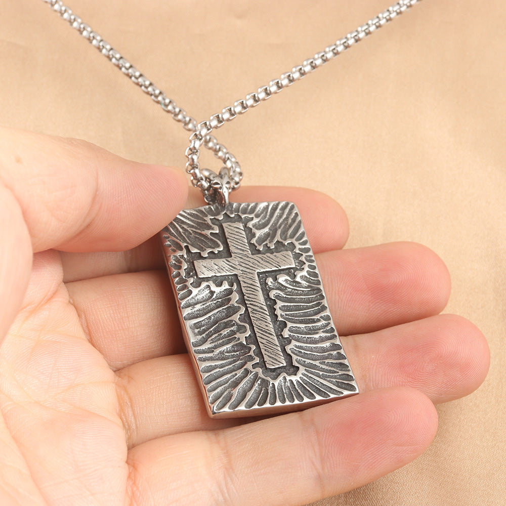 European And American Stainless Steel Skull Pendant Necklace