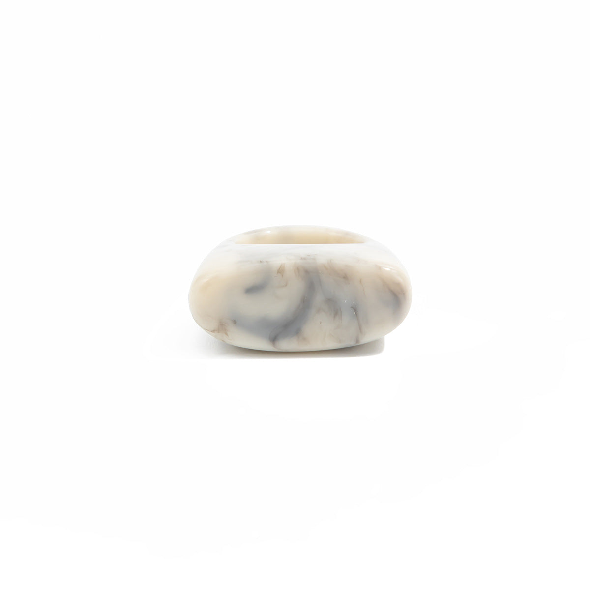 Planderful Vienna Verve Geometric 3D Cloud Pattern Statement Ring For Fashion Forward Women With Colorful Oval Accent