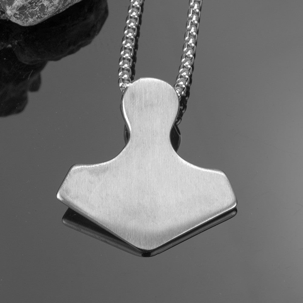 Planderful Viking Skull Pendant Titanium Steel For Men Norse Legacy Necklace Retro Crow Design