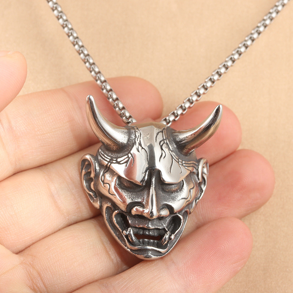 European And American Stainless Steel Horn Monster Pendant