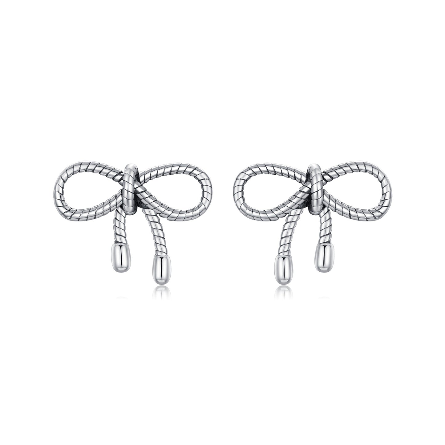 Planderful Everyday Genie Twist Bow Stud Earrings – Trendy Retro Design