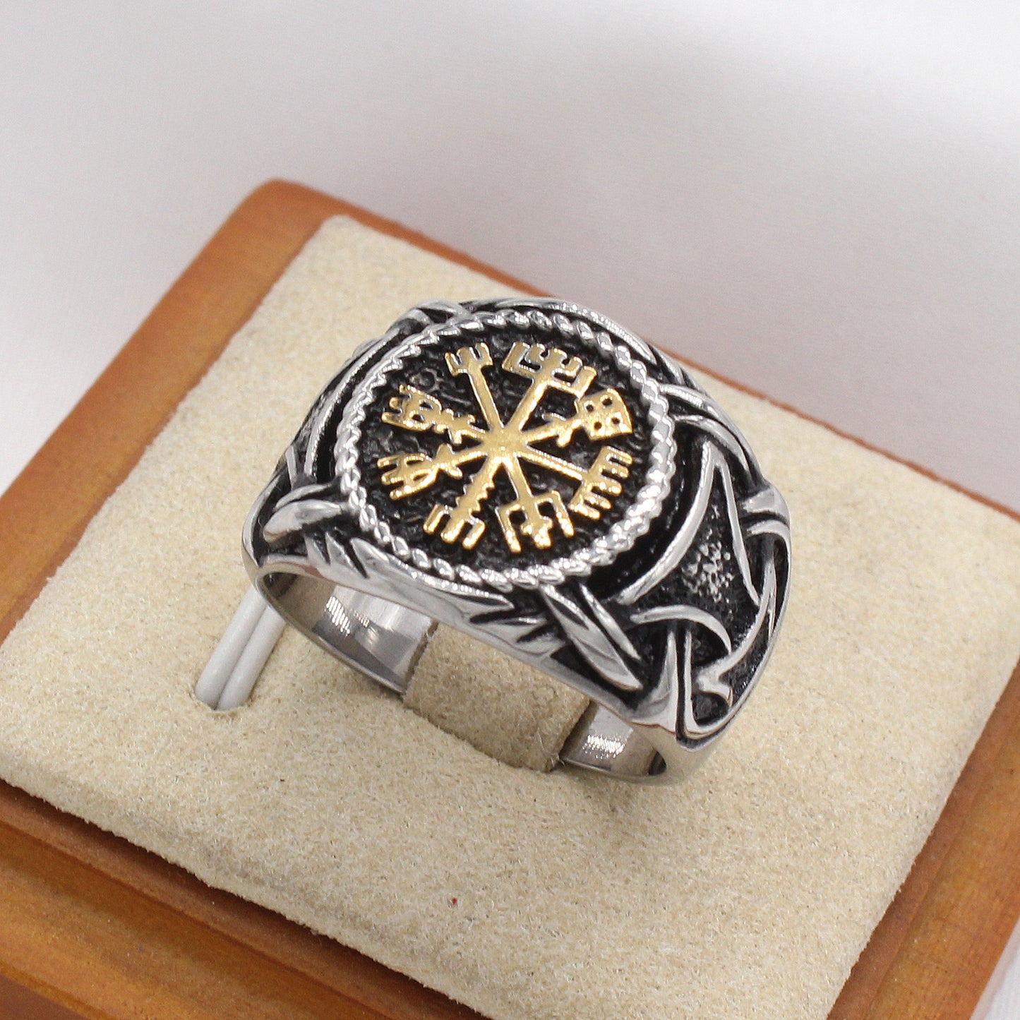 Planderful Jewelry Mens Viking Ring Stainless Steel