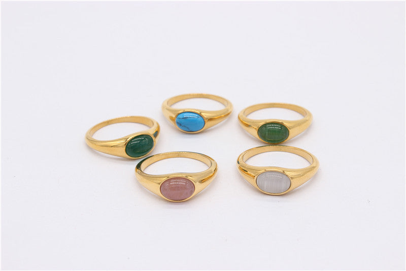 Cat Eye Ring Planderful Unisex Retro Jewelry Chic Minimalist Statement Stone For Women And Men