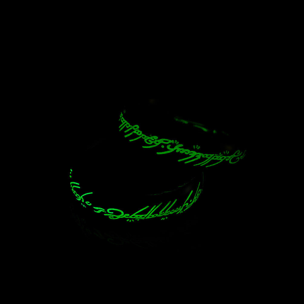 Planderful Lord Of The Rings Ring For Fans Stainless Steel Luminous Everyday Genie Jewelry