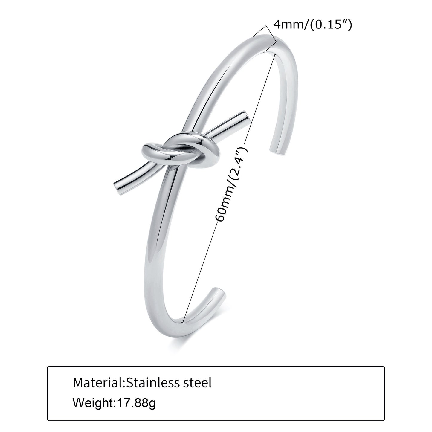 Foreign Trade Stainless Steel Knotted Bracelet Golden Women's Accessories