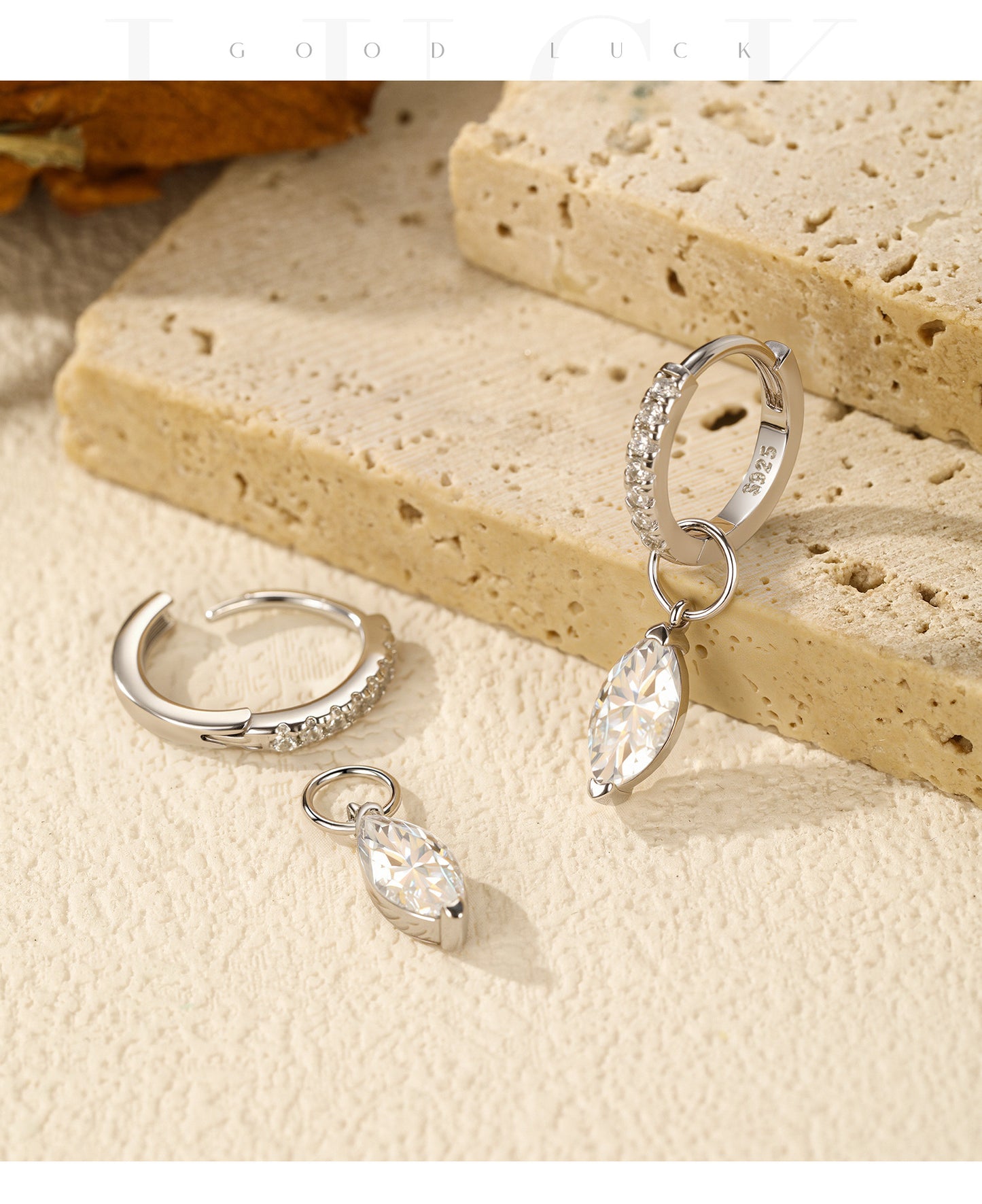 Planderful Moissanite Sparkling Earrings – Dazzling Water Droplet Design