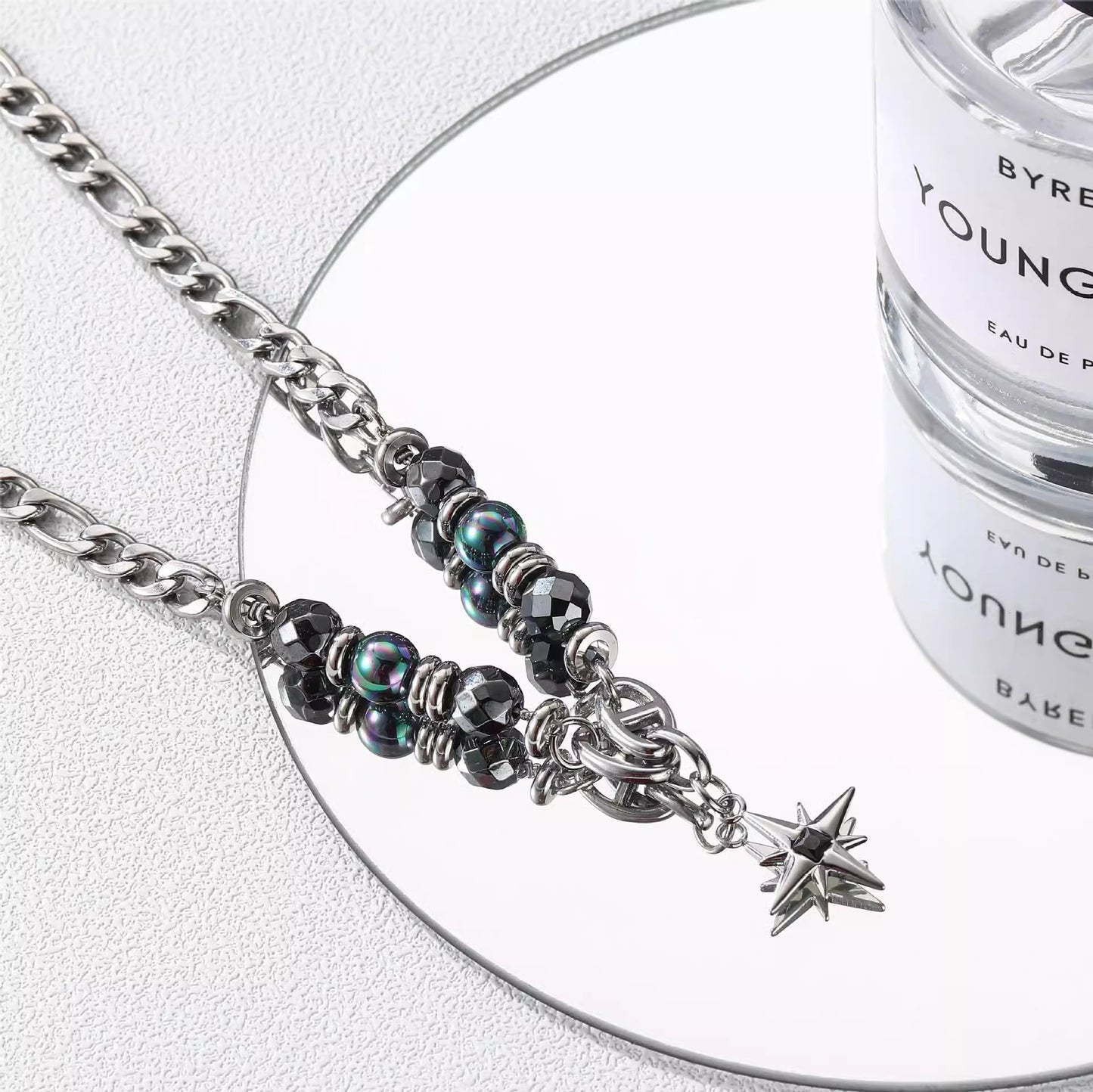 Planderful Jewelry Octagram Necklace Titanium Steel Men Women Unisex Modern Design