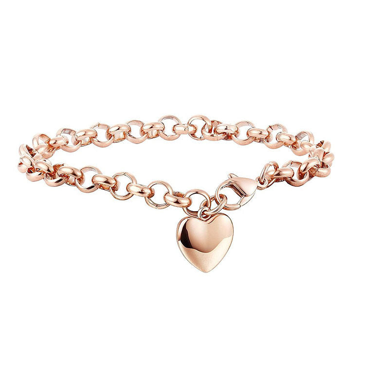 Planderful Jewelry Rose Gold Steel Bracelet