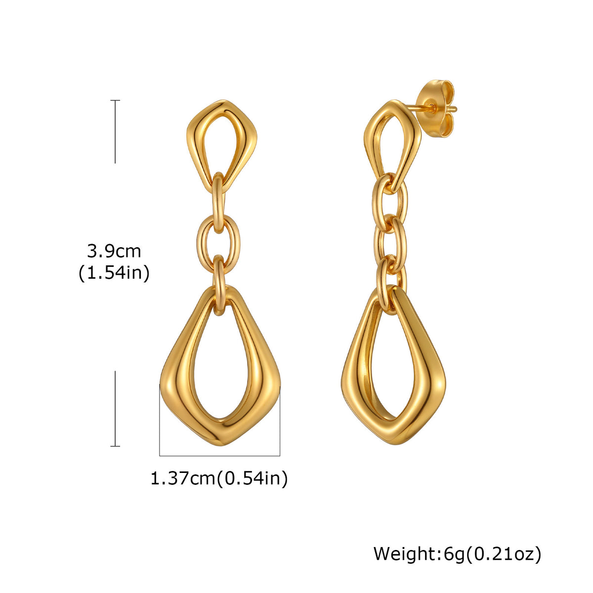 Stainless Steel Zircon Floral Earrings