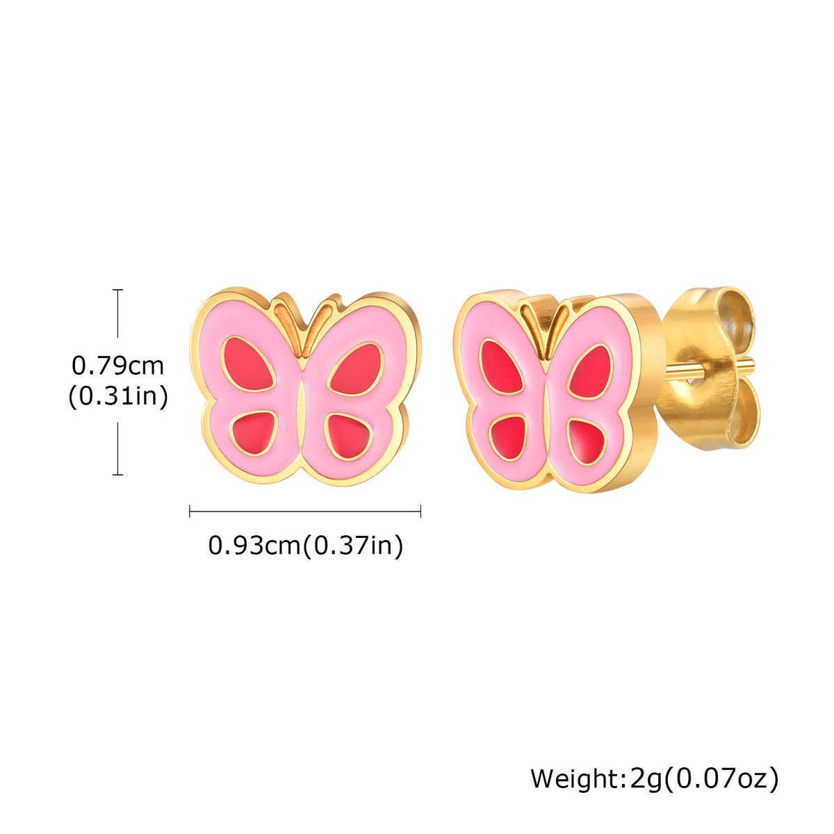 Colorful Enamel Stud Earrings — Multiple Styles