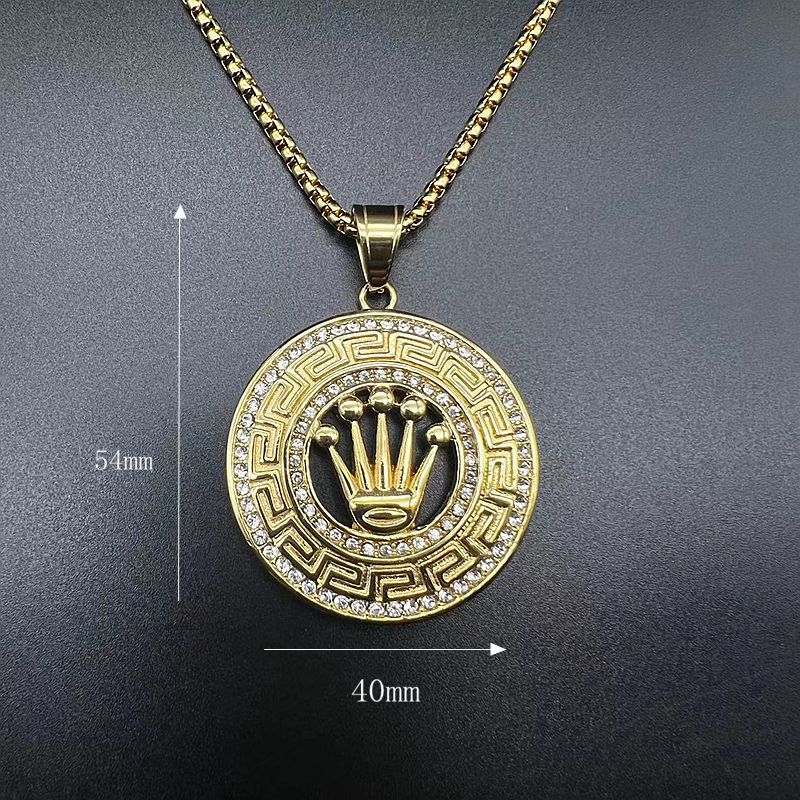 Zircon Necklace – Statement Crown Pendant