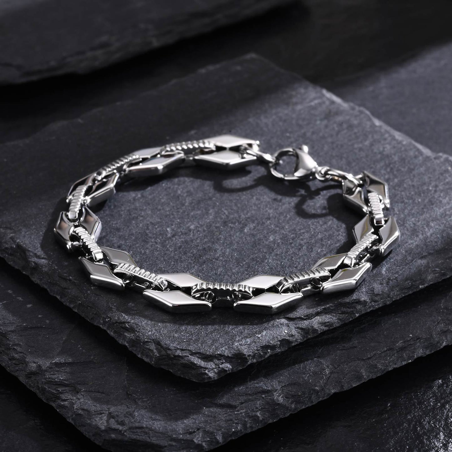 Men's Personality Fashion Simple Stainless Steel Bracelet
