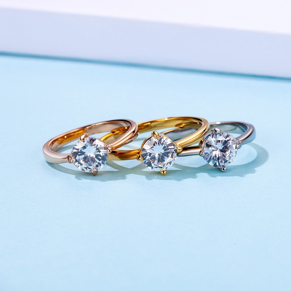 Zircon Ring – Elegant Engagement Ring