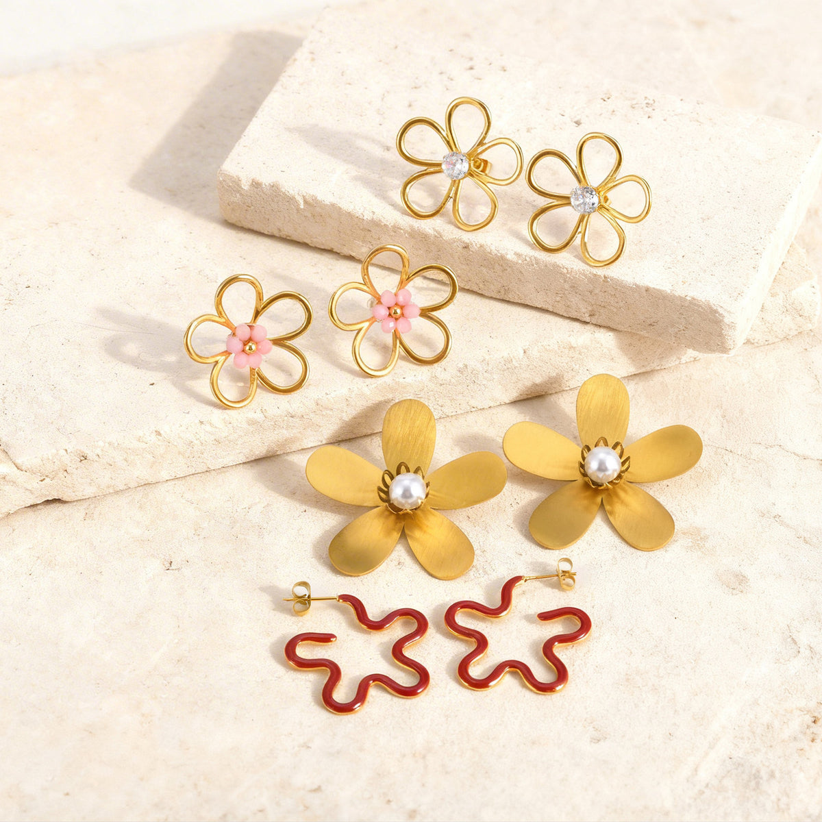 Floral Earrings — Four Distinct Designs
