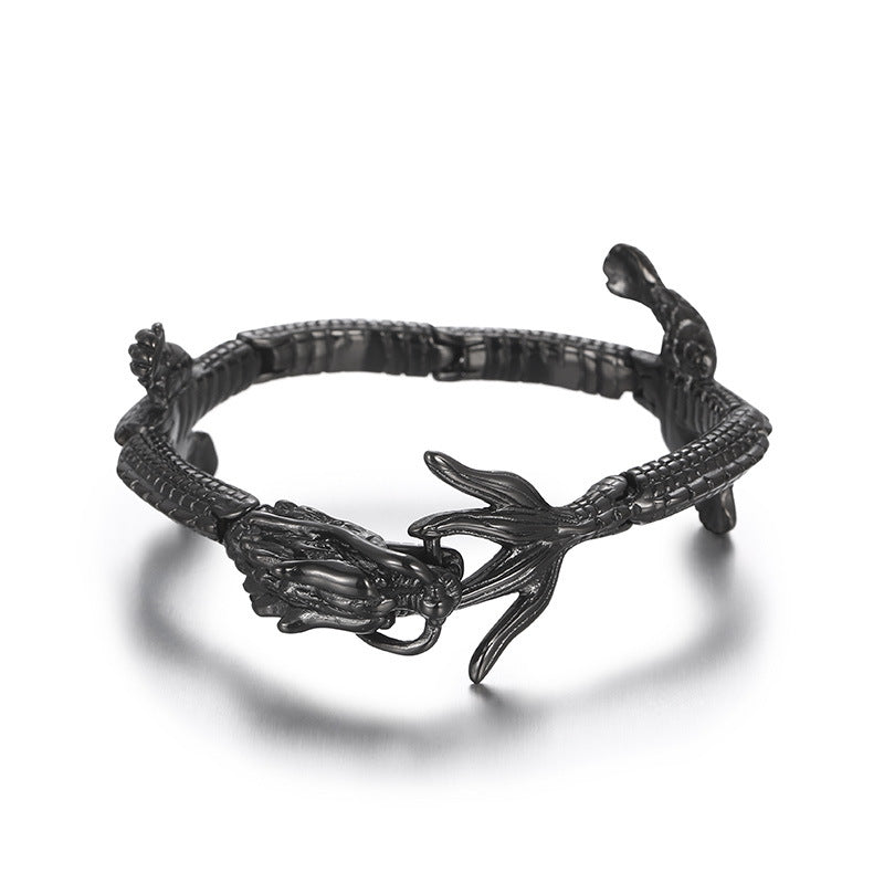 Guochao Benming Year Lucky Transshipment Dragon Bracelet – National Style Stainless