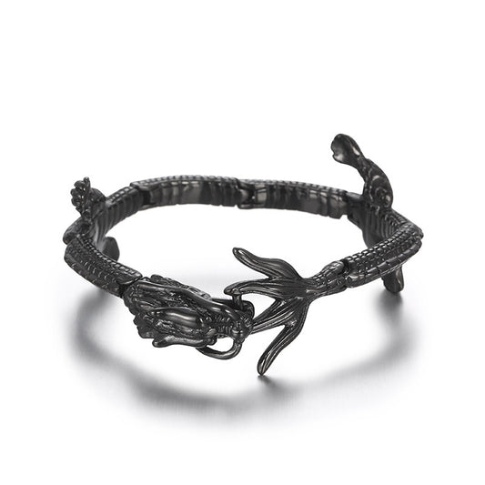 Guochao Benming Year Lucky Transshipment Dragon Bracelet – National Style Stainless